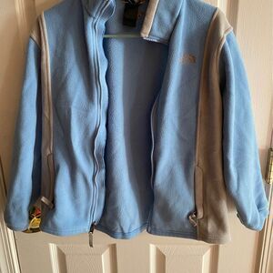 Girls kids large the north face fleece zip up jacket ski snowboard coat